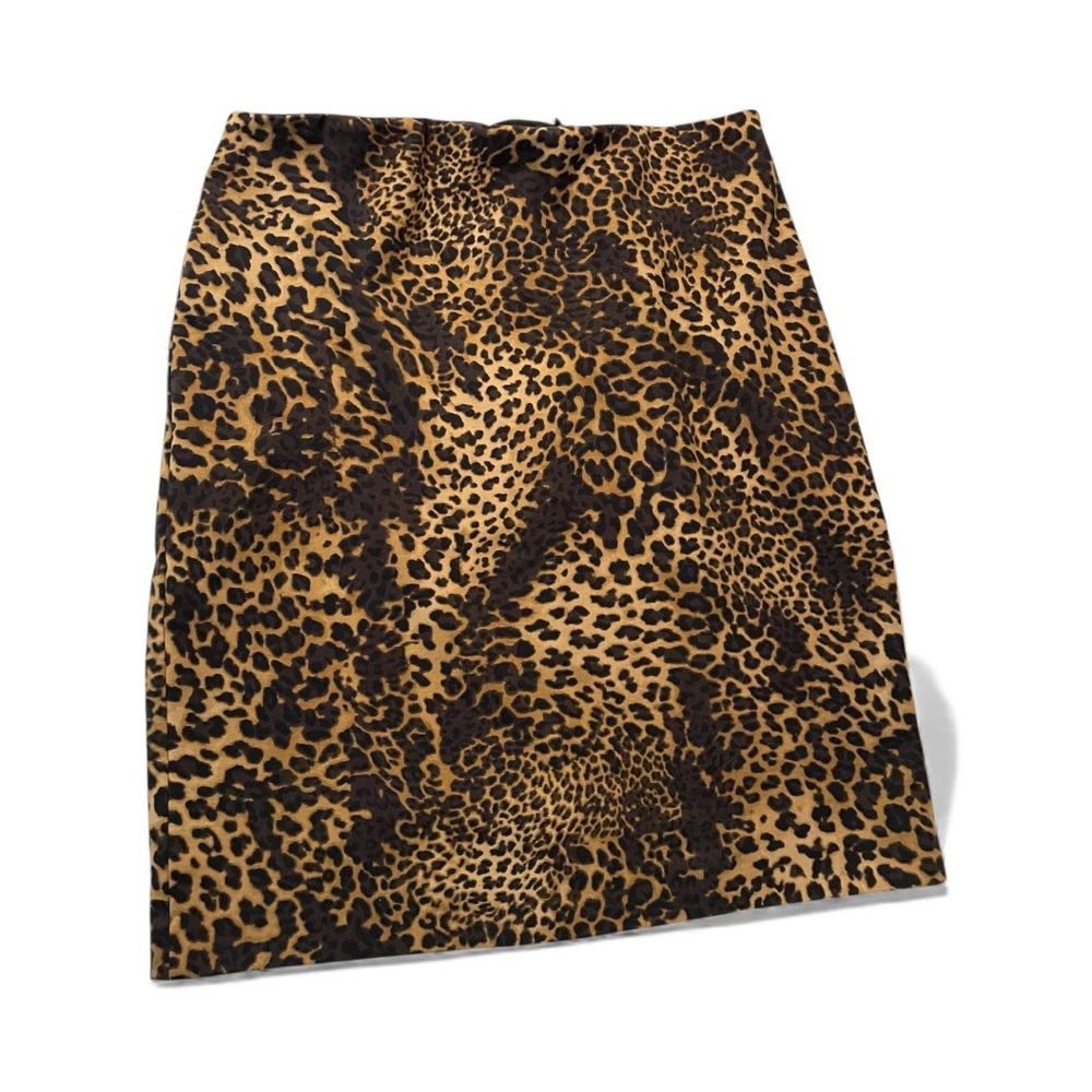 Grace Elements Leopard-Print Pencil Skirt - Tan & Black Large